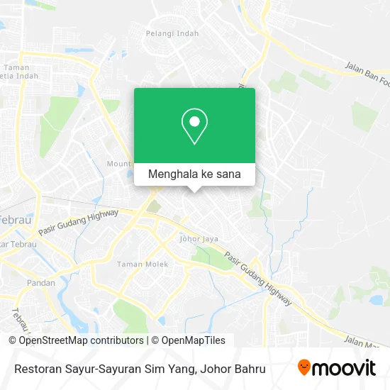 Peta Restoran Sayur-Sayuran Sim Yang