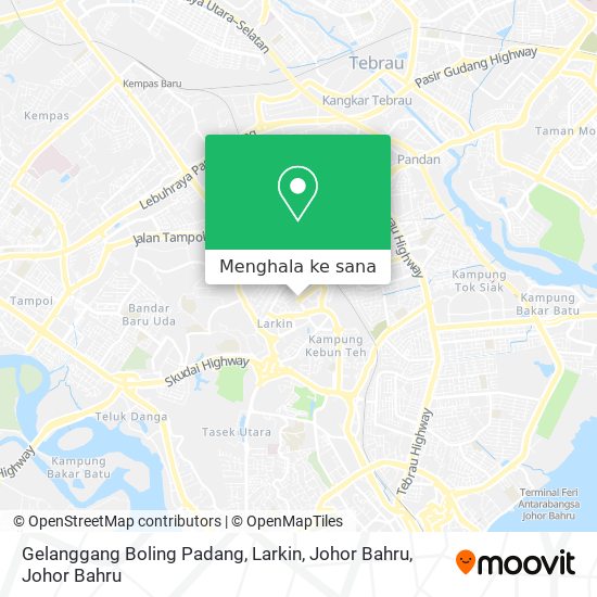 Peta Gelanggang Boling Padang, Larkin, Johor Bahru