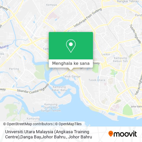 Peta Universiti Utara Malaysia (Angkasa Training Centre),Danga Bay,Johor Bahru.