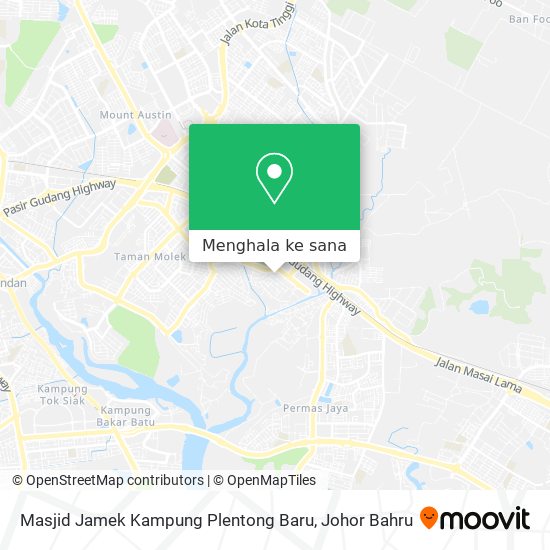 Peta Masjid Jamek Kampung Plentong Baru
