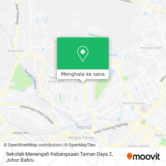 Peta Sekolah Menengah Kebangsaan Taman Daya 2