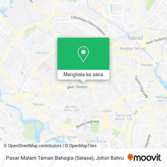 Peta Pasar Malam Taman Bahagia (Selasa)