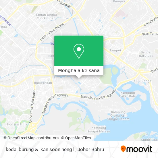 Peta kedai burung & ikan soon heng li