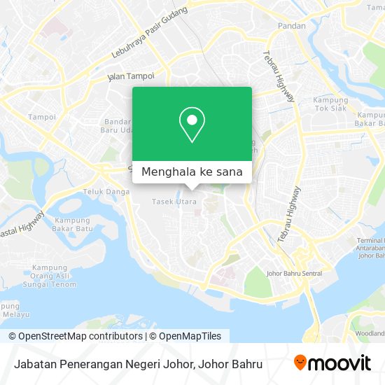 Peta Jabatan Penerangan Negeri Johor