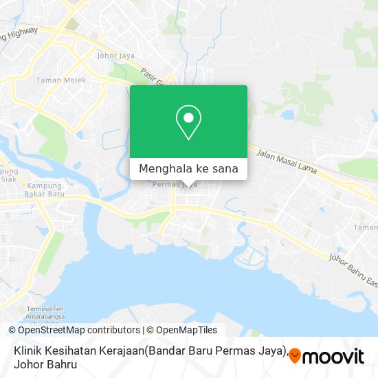 Peta Klinik Kesihatan Kerajaan(Bandar Baru Permas Jaya)