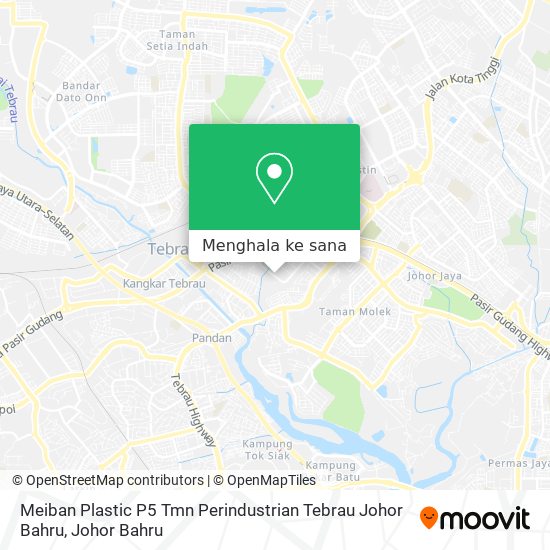 Peta Meiban Plastic P5 Tmn Perindustrian Tebrau Johor Bahru