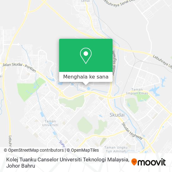 Peta Kolej Tuanku Canselor Universiti Teknologi Malaysia