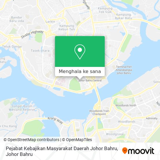 Peta Pejabat Kebajikan Masyarakat Daerah Johor Bahru