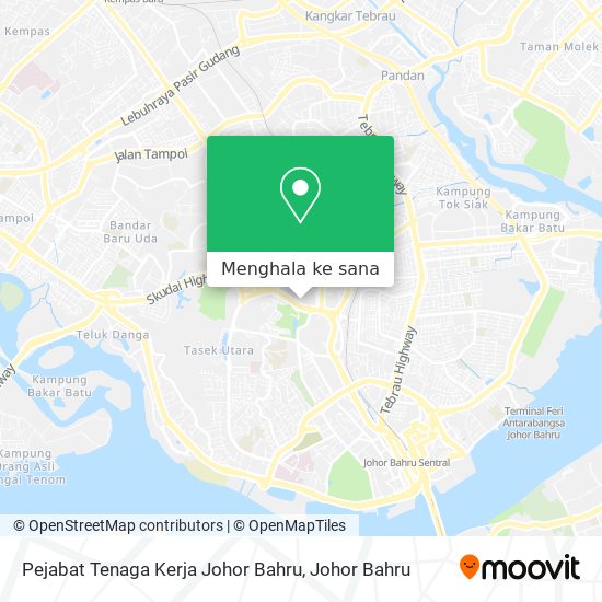 Peta Pejabat Tenaga Kerja Johor Bahru