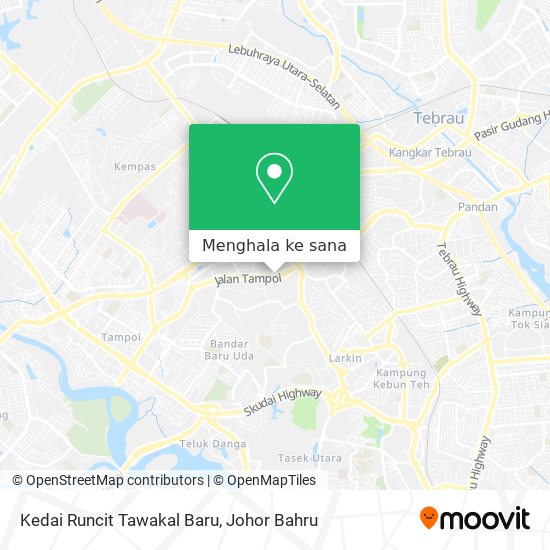 Peta Kedai Runcit Tawakal Baru