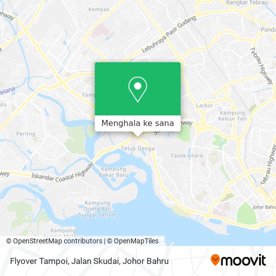 Peta Flyover Tampoi, Jalan Skudai