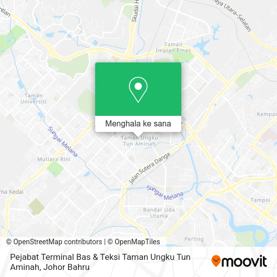 Peta Pejabat Terminal Bas & Teksi Taman Ungku Tun Aminah