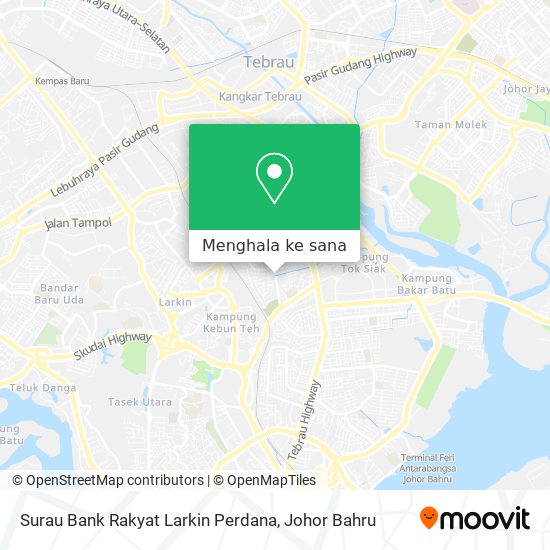 Peta Surau Bank Rakyat Larkin Perdana