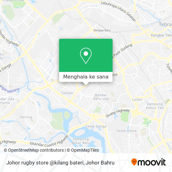 Peta Johor rugby store @kilang bateri