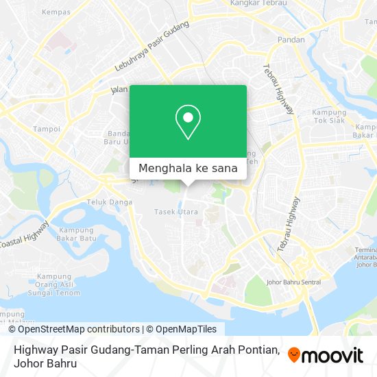 Peta Highway Pasir Gudang-Taman Perling Arah Pontian