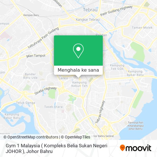 Peta Gym 1 Malaysia ( Kompleks Belia Sukan Negeri JOHOR )
