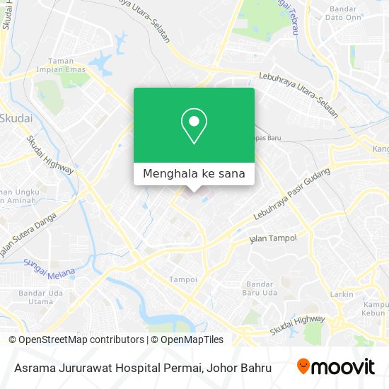 Peta Asrama Jururawat Hospital Permai