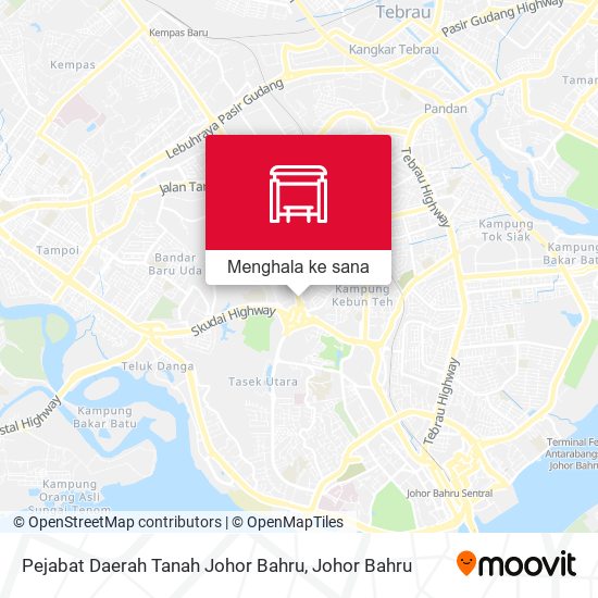 Peta Pejabat Daerah Tanah Johor Bahru