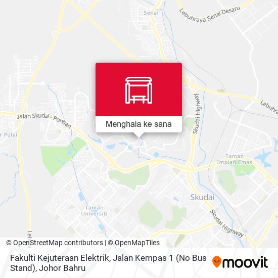 Peta Fakulti Kejuteraan Elektrik, Jalan Kempas 1 (No Bus Stand)