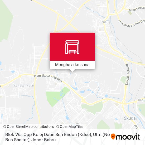 Peta Blok Wa, Opp Kolej Datin Seri Endon (Kdse), Utm (No Bus Shelter)