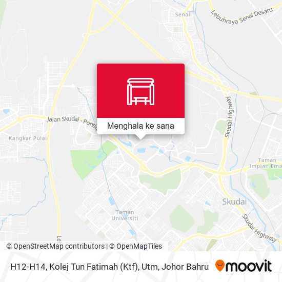 Peta H12-H14, Kolej Tun Fatimah (Ktf), Utm