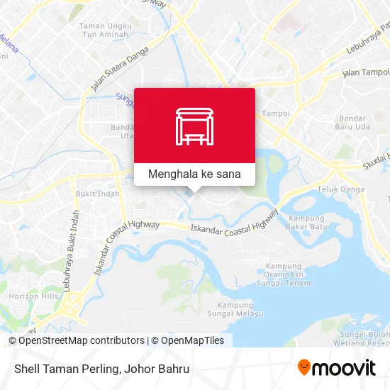 Peta Shell Taman Perling
