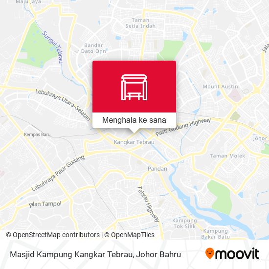 Peta Masjid Kampung Kangkar Tebrau