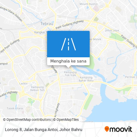 Peta Lorong 8, Jalan Bunga Antoi