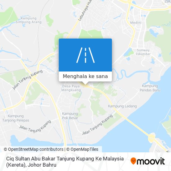 Peta Ciq Sultan Abu Bakar Tanjung Kupang Ke Malaysia (Kereta)