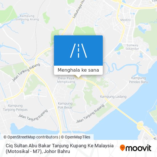 Peta Ciq Sultan Abu Bakar Tanjung Kupang Ke Malaysia (Motosikal - M7)