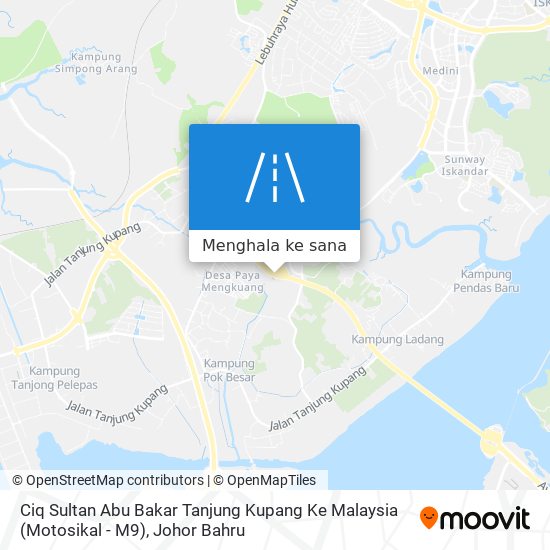 Peta Ciq Sultan Abu Bakar Tanjung Kupang Ke Malaysia (Motosikal - M9)