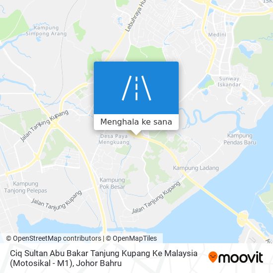 Peta Ciq Sultan Abu Bakar Tanjung Kupang Ke Malaysia (Motosikal - M1)