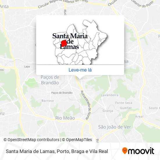 Santa Maria de Lamas mapa