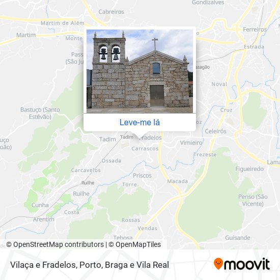 Vilaça e Fradelos mapa