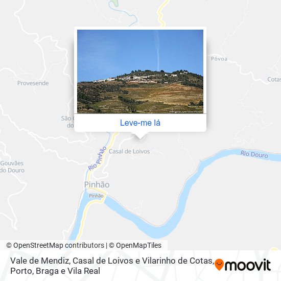 Vale de Mendiz, Casal de Loivos e Vilarinho de Cotas mapa