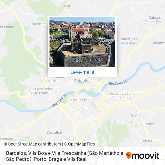 Barcelos, Vila Boa e Vila Frescainha (São Martinho e São Pedro) mapa