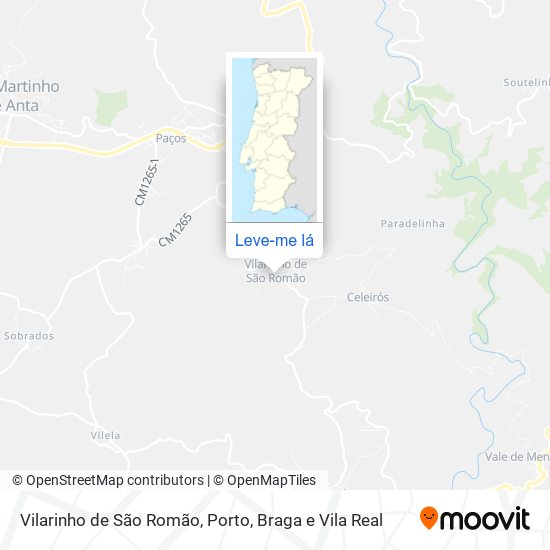 Vilarinho de São Romão mapa