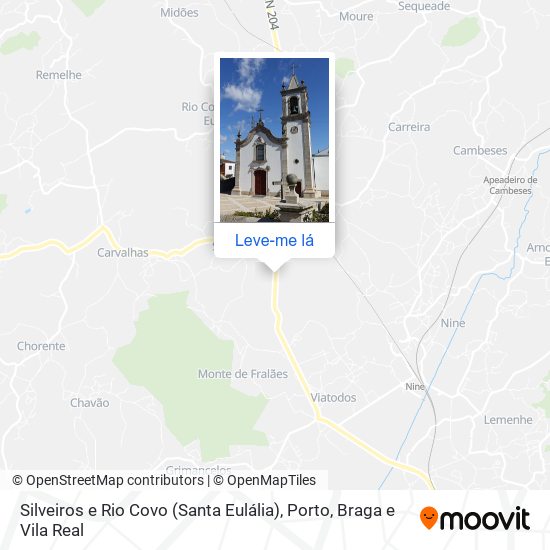 Silveiros e Rio Covo (Santa Eulália) mapa