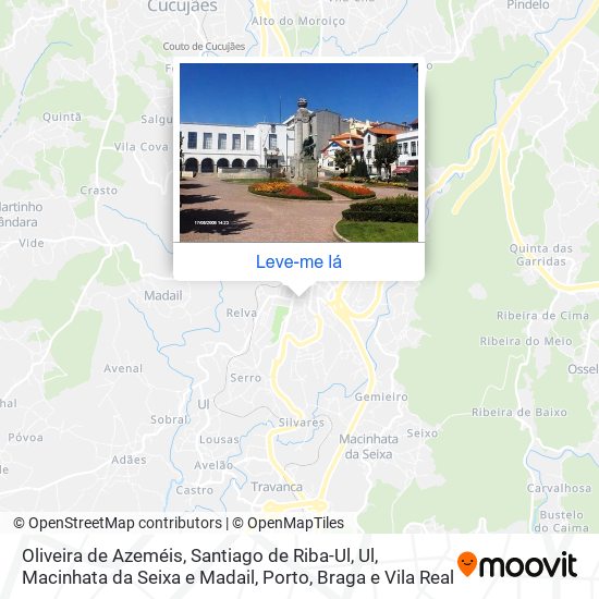 Oliveira de Azeméis, Santiago de Riba-Ul, Ul, Macinhata da Seixa e Madail mapa