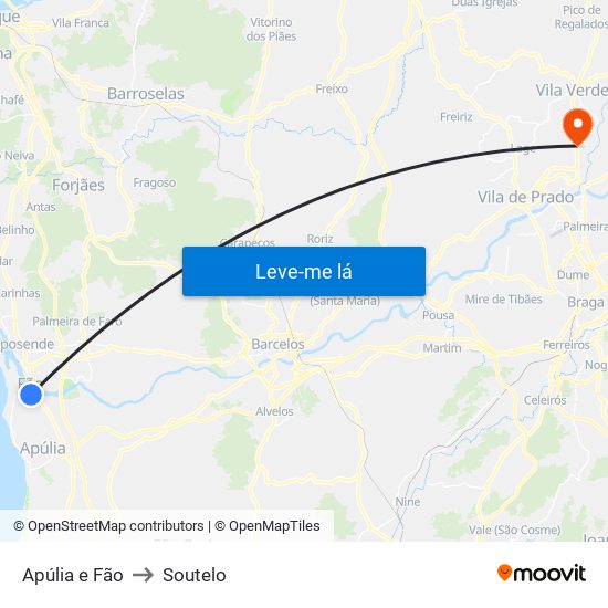 Apúlia e Fão to Soutelo map