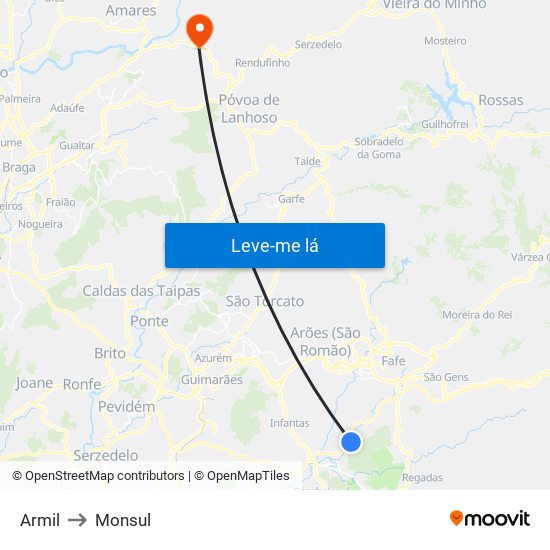 Armil to Monsul map