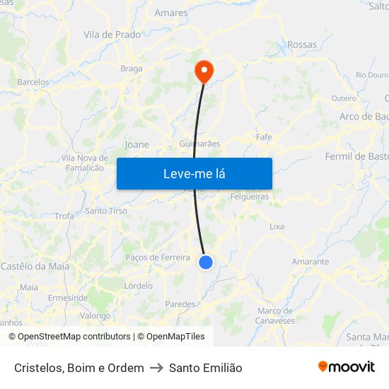 Cristelos, Boim e Ordem to Santo Emilião map