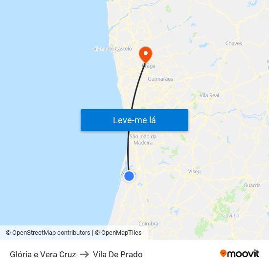 Glória e Vera Cruz to Vila De Prado map