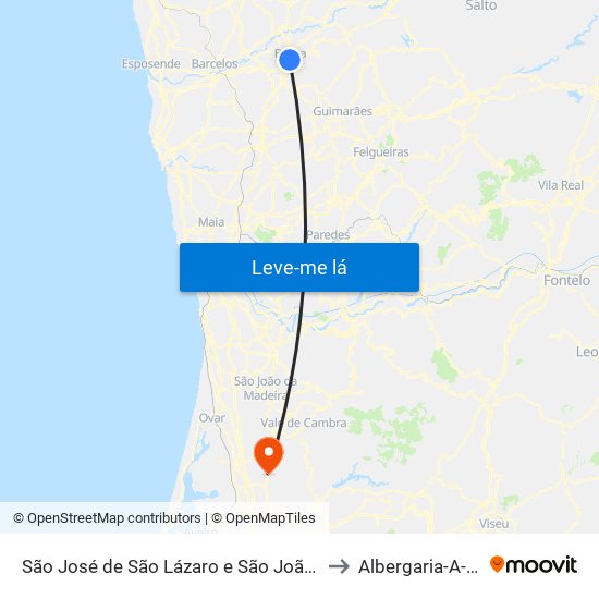 São José de São Lázaro e São João do Souto to Albergaria-A-Velha map