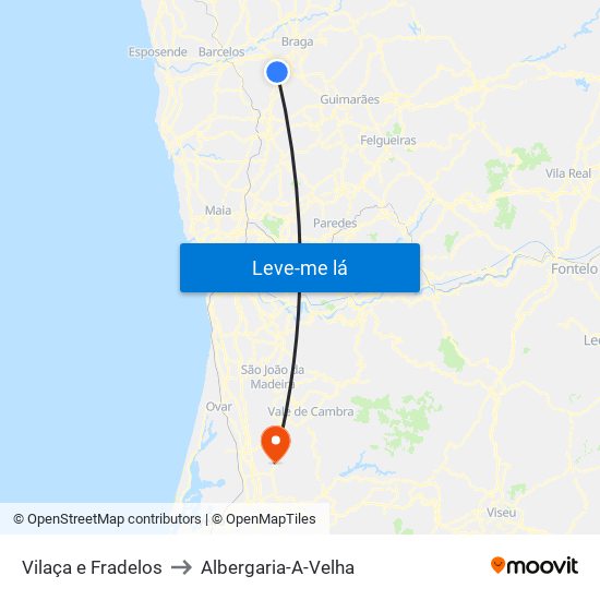 Vilaça e Fradelos to Albergaria-A-Velha map