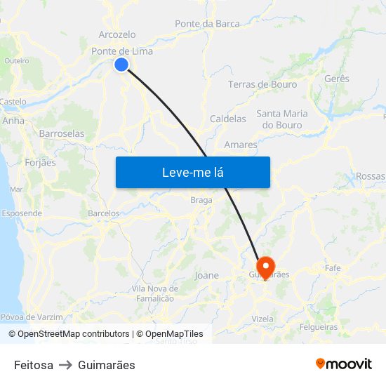 Feitosa to Guimarães map