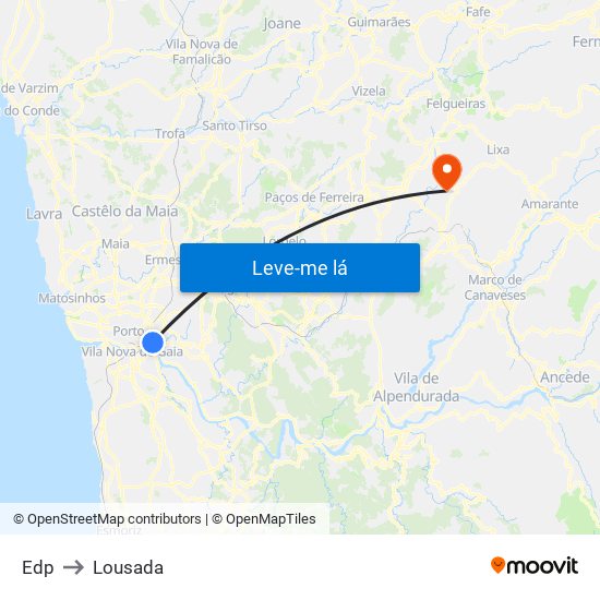 Edp to Lousada map