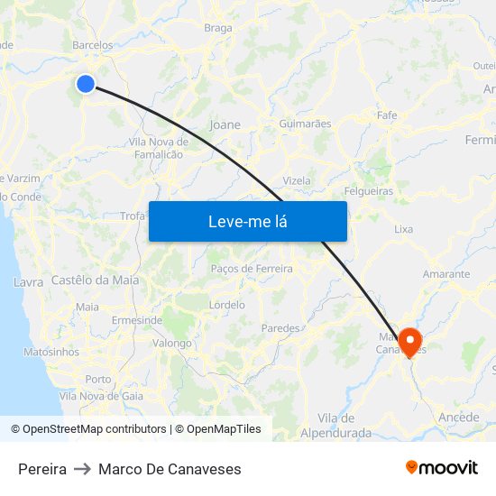 Pereira to Marco De Canaveses map