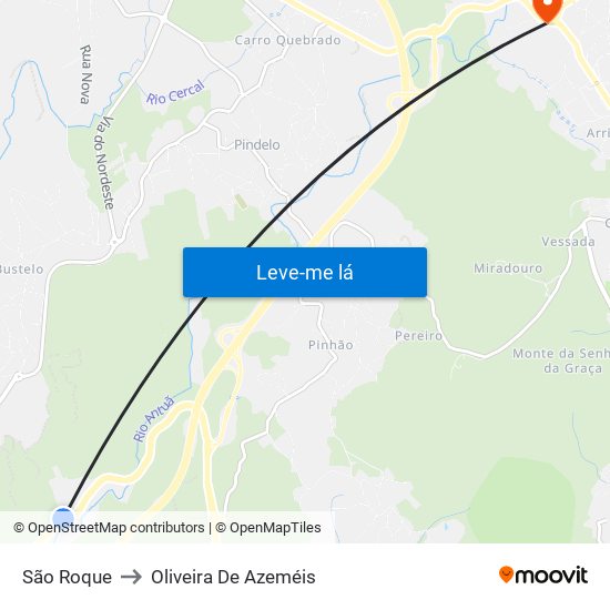 São Roque to Oliveira De Azeméis map