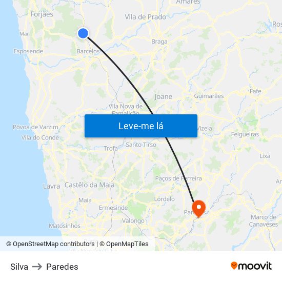 Silva to Paredes map